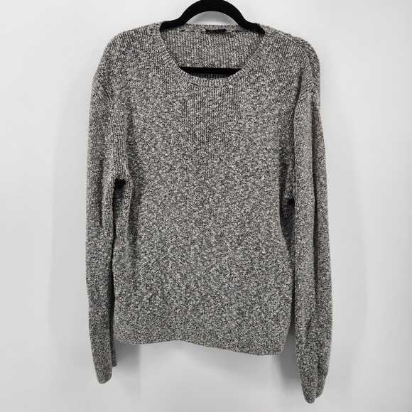M.M.LAFLEUR Sweaters - M.M. LaFleur Gray Knit Cotton Blend Crewneck Pullover Sweater - Size L